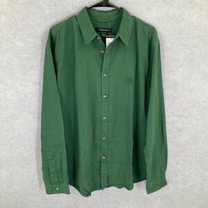 Urban Outfitters Green Button Down‎ Shirt Cotton Mens Sz Large Long Sleeve